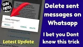 How to Recall/Delete sent message on WhatsApp New Feature 2017🔥