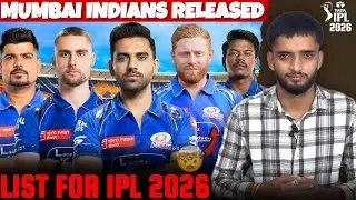 MUMBAI INDIANS RELEASED PLAYERS LIST FOR IPL 2026 | Mini Auction 2026 | Cric inshot