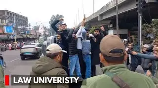Law Students Protest For Opening Law Univ in Jammu