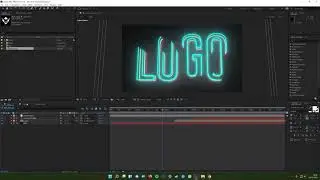 Glowing Neon Logo After Effects