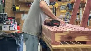 Cedar porch swing, Build