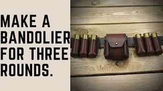 Make a bandolier for three rounds 16 or 12 gauge - PDF pattern.