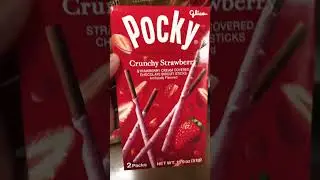 🍓🍫🍓🍫🍓 Crunchy Strawberry Cream Biscuit Stick POCKY #shorts #asmr #pocky #pockysticks