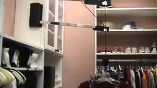 Automated Wardrobe Lift - Extended Lift; an electric motorized closet rod