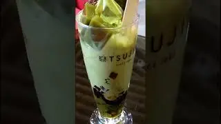Tsujiri #matcha Kuromitsu Parfait  #shorts #food