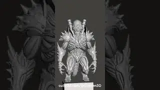 Voidscale Spike Warden &ndash; Free Alien Lizard Warrior STL for 3D Printing