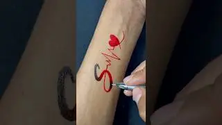 S Letter Heart Tattoo ❤️ | Personalized Love Tattoo | Gel Pen Tattoo #Shorts #tattoo oo