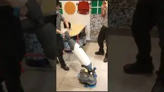 Mini Mop Compact Autoscrubber at Macdonalds Singapore   Scrub and Vacuum  #floorscrubber