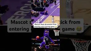 Mercury mascot Scorch saved the day as a rogue drumstick almost rolled on the court 😅 #wnba #funny