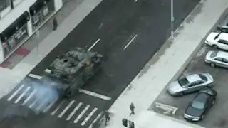 Red Dawn 2010 Remake - After building explodes, Army Tank drives up