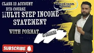 Multi step income statement solution class 11/12 solution