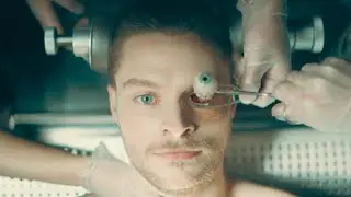 Burton Fisher Eye Ball Scene | The Peripheral Season 1 Episode 1