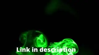Green smoke into black background intro