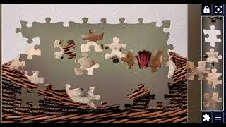 Cute White Puppies in the Basket 🧺🐶🐶🎉🧩 jigsaw puzzle 🧩//@jigsawpuzzle45