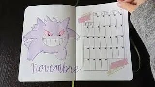 [Bullet journal] November 2023 - Gengar (Ectoplasma) Pokemon