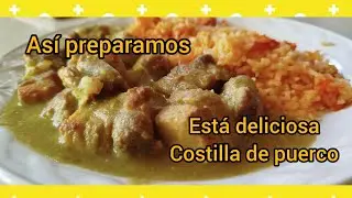 Costilla de puerco en salsa verde 