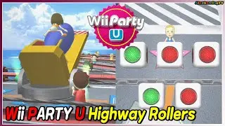 Wii Party U - Highway Rollers (Jessie vs Dylan vs Delilah vs Millie) Standard CPU | AlexgamingTV