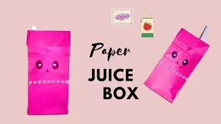 How to make Origami Paper Juice Box|Origami Paper Juice Box|Diy easy juice box
