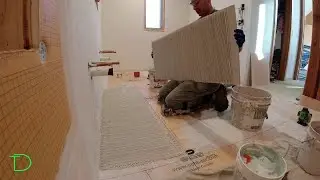 24x48 bathroom floor full installation gone right