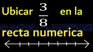 Ubicar 3/8 en la recta numerica , fraccion en la recta , fracciones