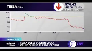 Tesla stock loses $125 billion in value amid Tuesday's drop and Musk Twitter deal