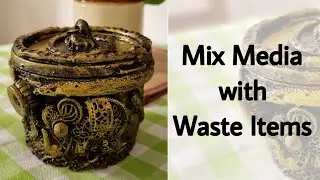 Vintage Look Tissue Holder With Out of Waste Items
