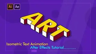 Isometric Text Animation - Adobe Illustrator & After Effects Tutorial 