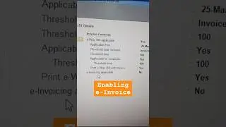 Enabling e-invoice in TallyPrime