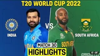India vs South Africa 30th T20 World Cup Cricket Match Highlights Cricket Live Highlights 30_10_2022