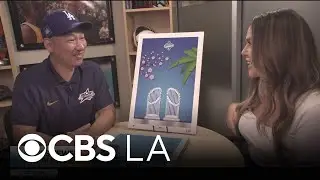 Local artist shares his artwork honoring the Los Angeles Dodgers