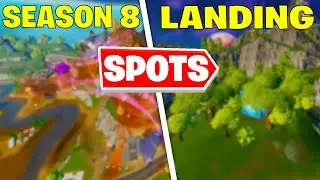 Top 3 BEST Landing Spots For FORTNITE SEASON 8! (Easy Wins and Rotations)