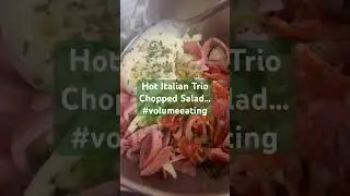 Volume eating ... chopped salad w/ meat, cheese, egg, spinach. #saladspinner #saladstop #bariatric