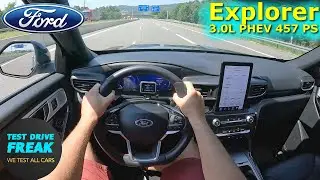 2023 Ford Explorer 3.0 EcoBoost V6 PHEV 457 PS TOP SPEED AUTOBAHN DRIVE POV