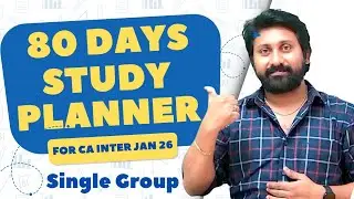 80-DAY PRACTICAL STUDY PLANNER FOR CA INTER JAN'26 EXAMS (SINGLE GROUP PLANNER)