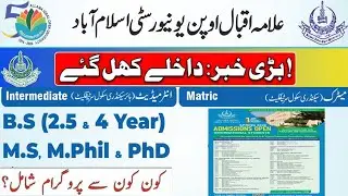 AIOU Spring 2026 Admissions Open | Online Programs for Local & International Students | Apply Now