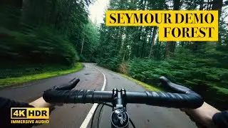 ASMR Cycling the Seymour Demonstration Forest in North Vancouver [HDR 4K 60fps Immersive Audio]