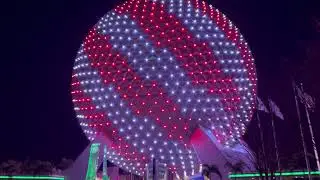 Epcot - Beacon of light - Candy Cane - 12/15/2025 - 4k
