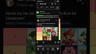 Post Archive (My tier list of Super Smash Bros 64 Characters) By TTSG 💚 (15-1-2026)