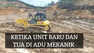 Perdana melihat Dozer adu skill sekrap jalan licin setelah hujan 😱