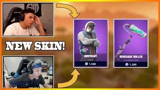 (NEW) STREAMERS REACT TO THE NEW ABSTRAKT SKIN AND HARVESTING TOOL! (Fortnite highlights #4)
