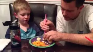 Teaching autistic boy to blow nose