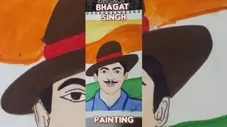 Bhagat singh painting freedom fighter @Ssister231 #Ssister #art #artdrawing #diy #ytvideo #wgitachi 