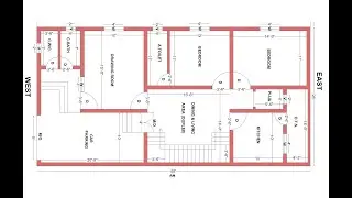 33x55 West Face Plot House Plans With 2 Bedroom And Drawing Room , Puja Ghar , Car Parking , Kitchen