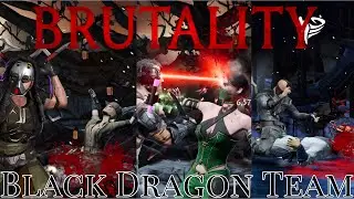 Black Dragon Kabal, Black Dragon Kano & Black Dragon Erron Black FW Survivor Brutality Gameplay