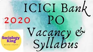 ICICI Bank PO Program Vacancy & Latest Syllabus 2020  | ICICI Bank Preparation | ICICI Bank