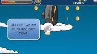 Club Penguin Weird jet pack adventure glitch