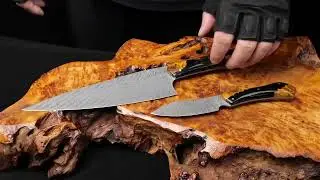 XITUO Handmade Damascus Steel Chef Knife Set 1-5pcs Full Tang Kitche