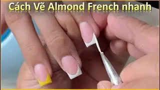 C&aacute;ch Vẽ Almonds French m&oacute;ng ngắn cực nhanh chuẩn | Diva Nail