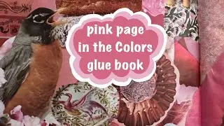 who is this hotel for? creating a pink page in the Colors glue book! #gluebook #gluebookjournal 🎀🌸🦩