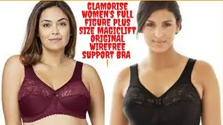 Glamorise Women's Full Figure Plus Size MagicLift Original Wirefree Support Bra